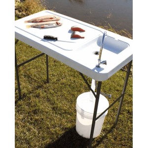Camping Sink & Fish Cleaning Table Station