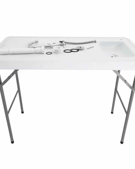 Camping Sink & Fish Cleaning Table Station