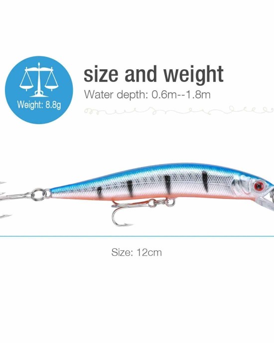 10 Jerkbait Minnows - 1/2 oz.