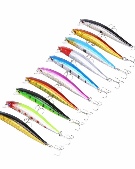 10 Jerkbait Minnows - 1/2 oz.