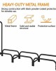 8ft Metal Firewood Rack with Waterproof Cover