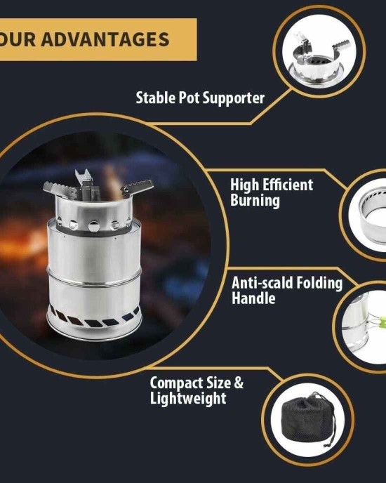 Portable Backpacking Wood Stove