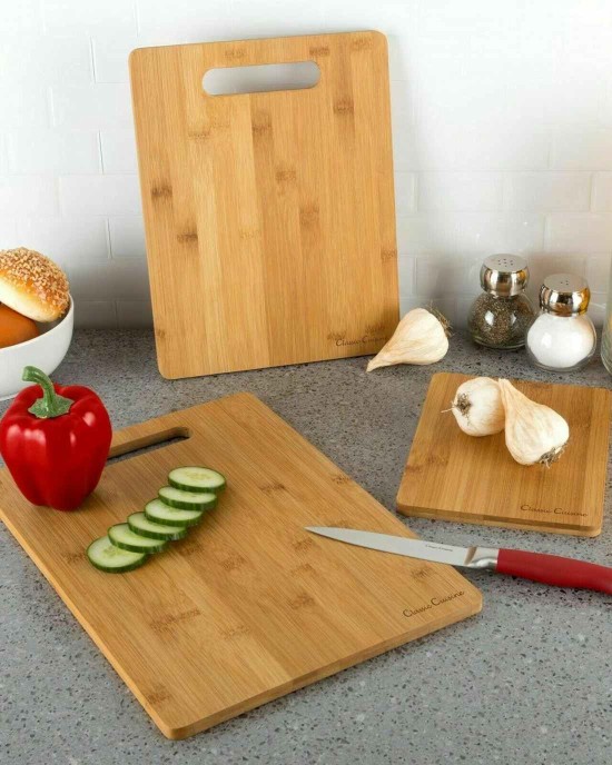 3pc Bamboo Wooden Chopping - Cutting Boards