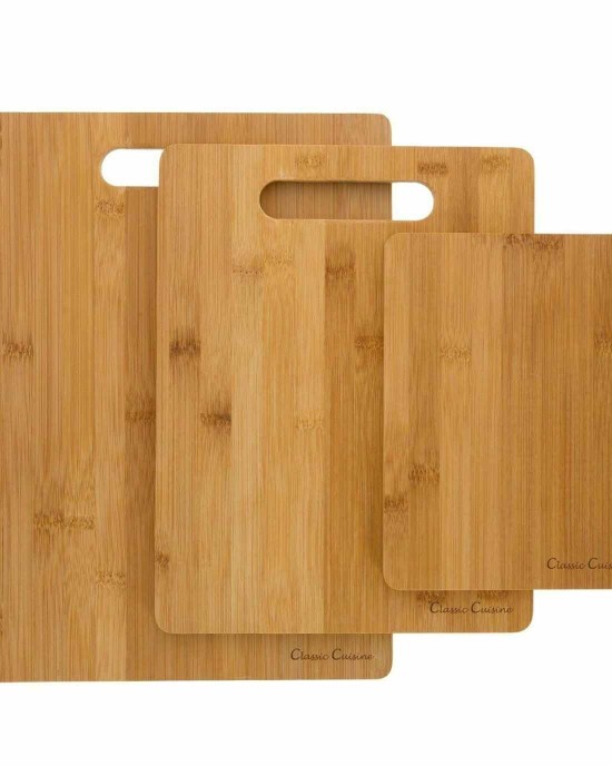 3pc Bamboo Wooden Chopping - Cutting Boards