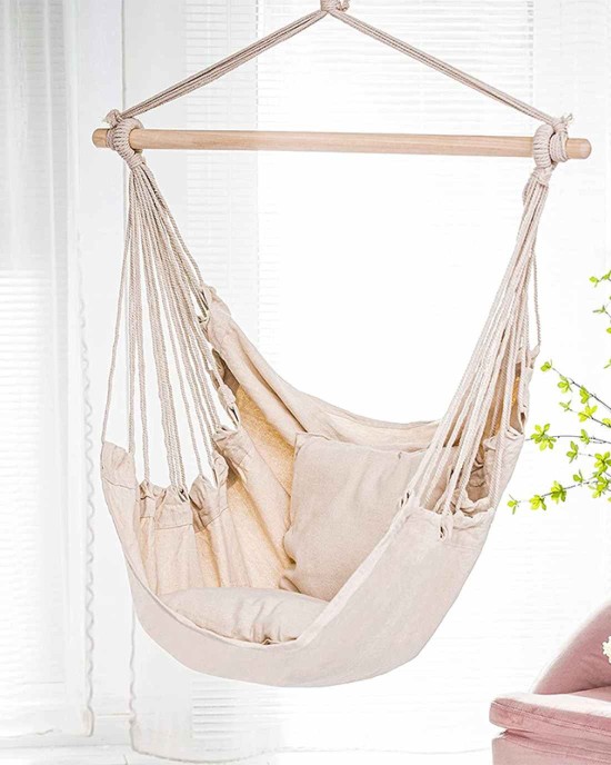 Beige Hammock Chair Swing