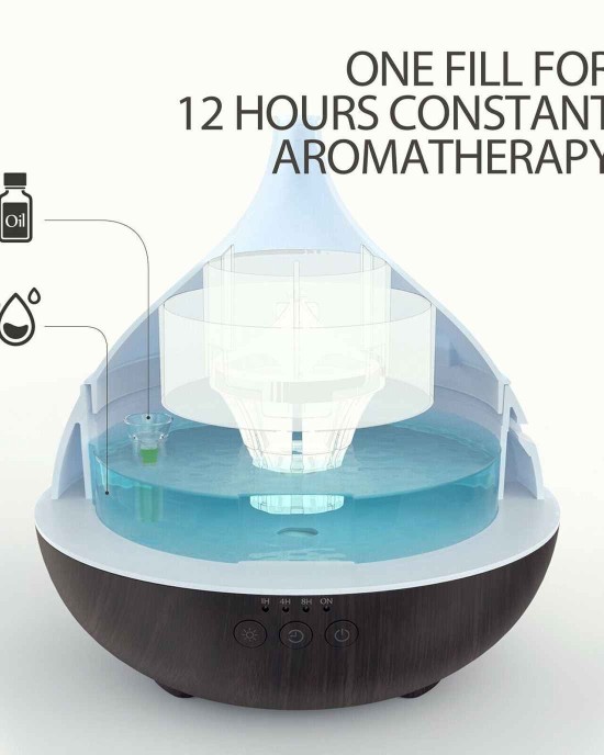 500ml Essential Oil Aromatherapy Diffuser with 12 Essential Oils