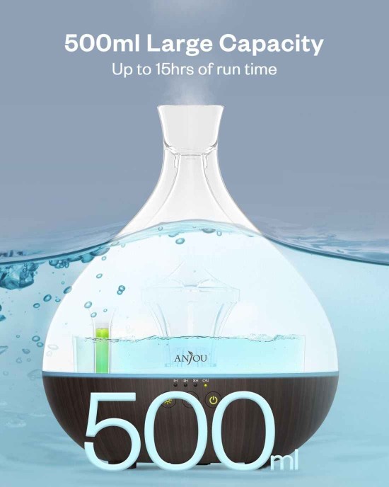 500ml Essential Oil Aromatherapy Diffuser with 12 Essential Oils