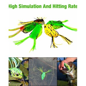 5PCS Topwater Frog Fishing Lure