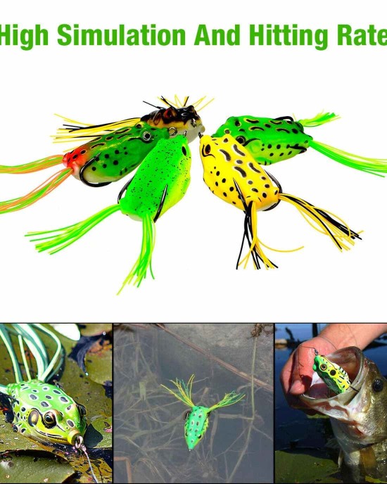 5PCS Topwater Frog Fishing Lure