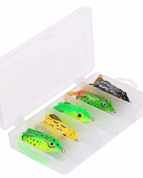 5PCS Topwater Frog Fishing Lure