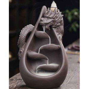 Dragon Incense Burner & 60 Backflow Cones