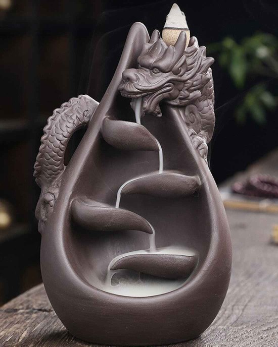 Dragon Incense Burner & 60 Backflow Cones
