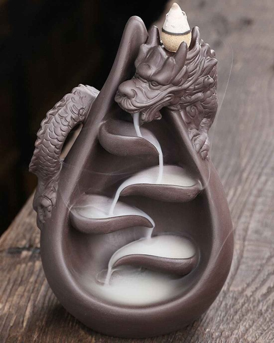 Dragon Incense Burner & 60 Backflow Cones