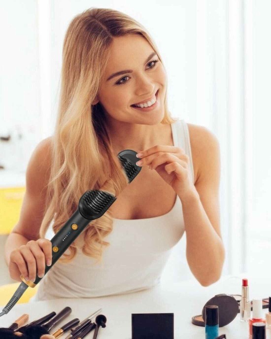 Heated Hair Straightener Brush