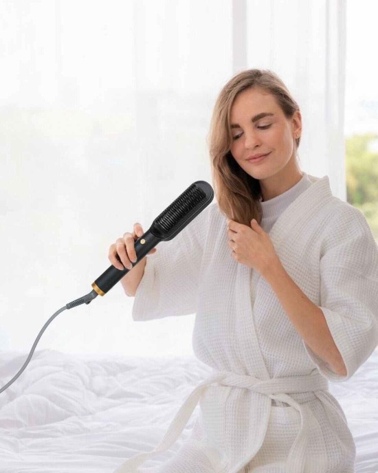 Heated Hair Straightener Brush