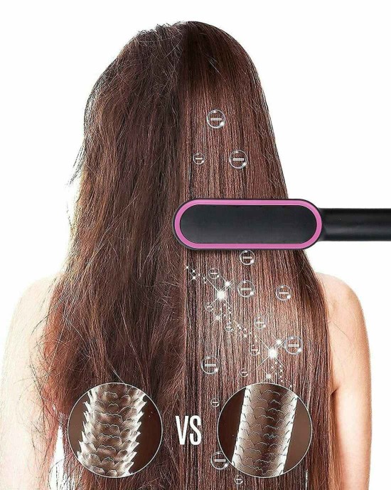 Heated Hair Straightener Brush