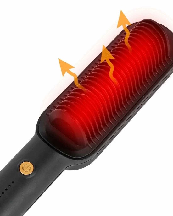 Heated Hair Straightener Brush