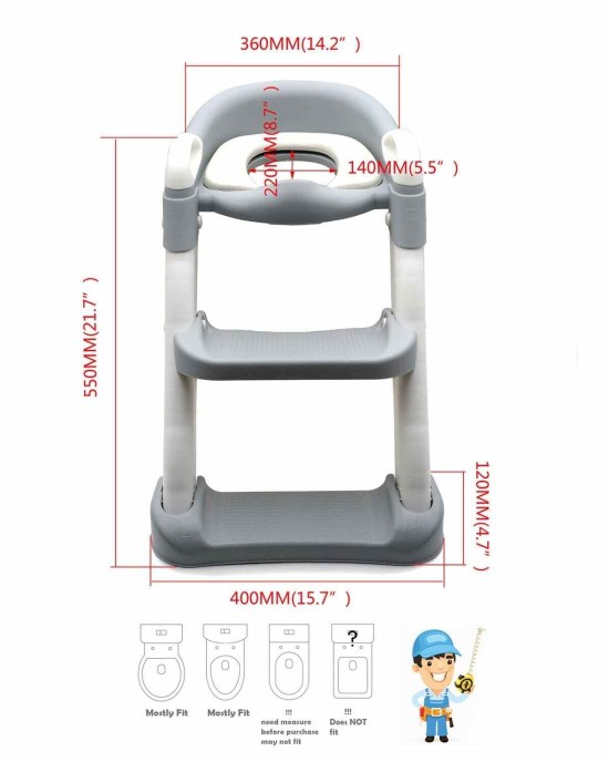 Kids Toilet Training Seat with Steps