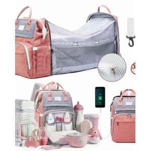 Diaper Bag Backpack with Bassinet