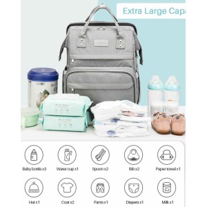Diaper Bag Backpack with Bassinet