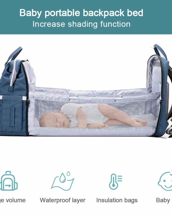 Diaper Bag Backpack with Bassinet