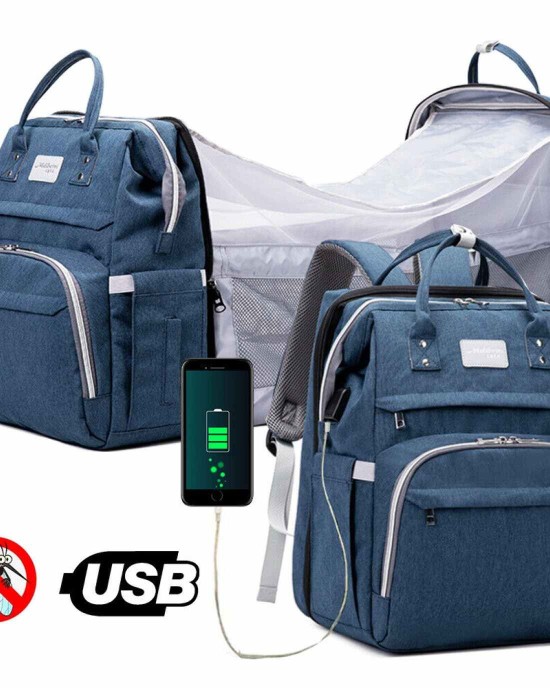 Diaper Bag Backpack with Bassinet