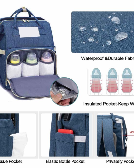Diaper Bag Backpack with Bassinet