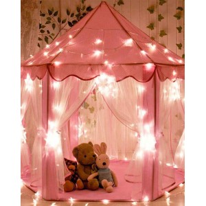Pink Princess Play Tent w/ LED Lights