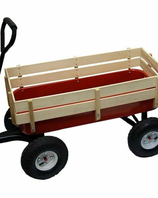 Kids All Terrain Wagon w/ Wood Railing