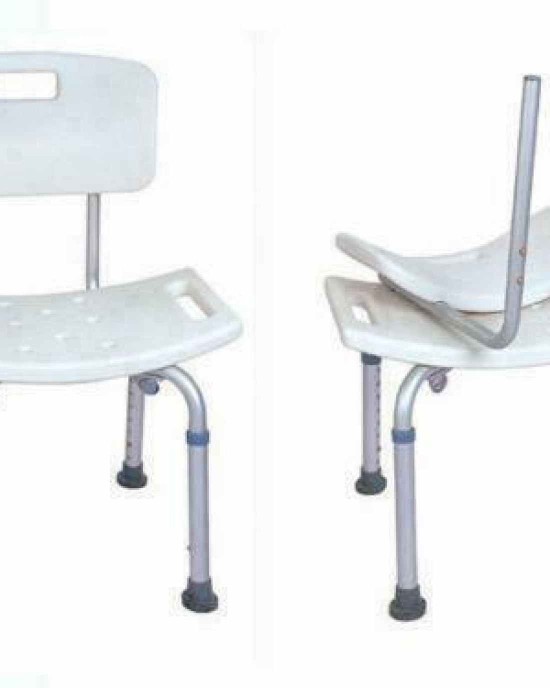 Adjustable Shower Chair w/Detachable Back