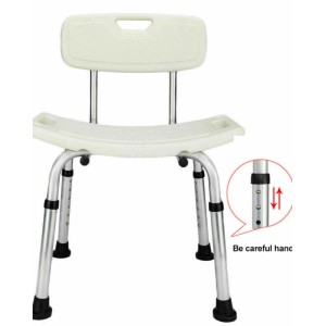 Adjustable Shower Chair w/Detachable Back