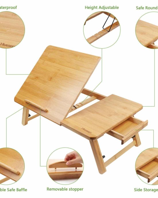 Foldable Laptop Table for Lap, Bed & Couch