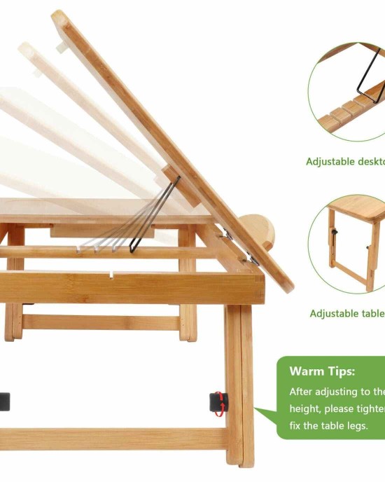 Foldable Laptop Table for Lap, Bed & Couch