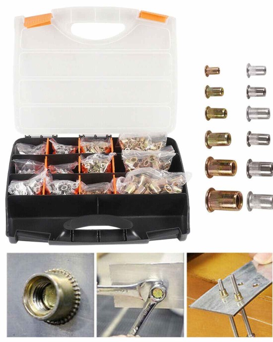 900pc Rivet Nut Tool Gun Kit