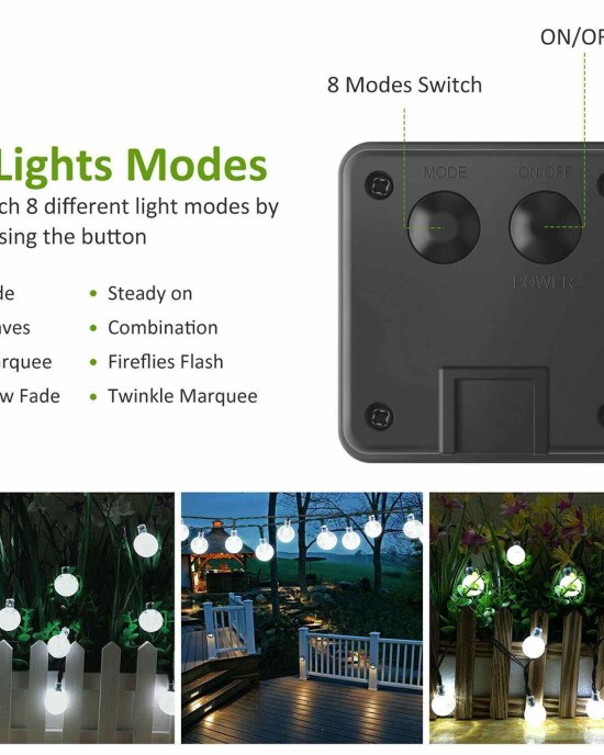 Outdoor Solar Powered LED String Lights