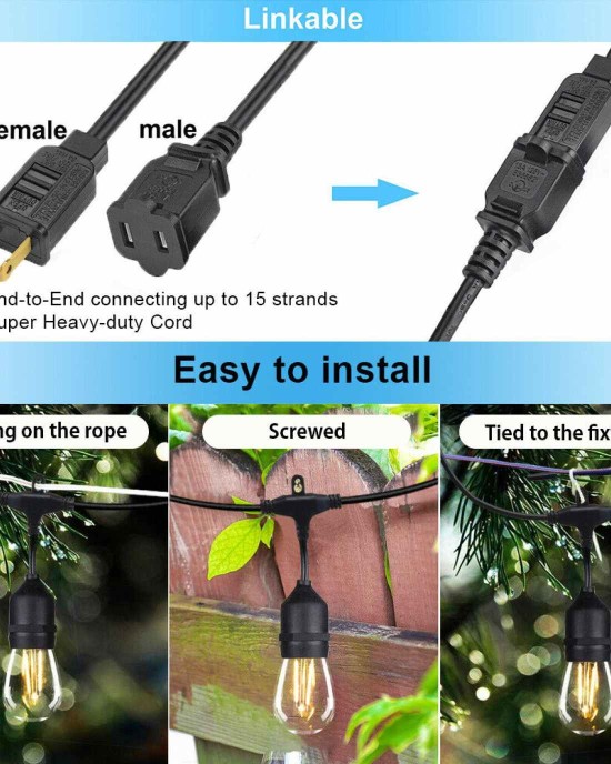 Shatterproof Outdoor String Lights