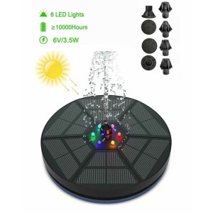 Floating LED Solar Powered Water Fountain