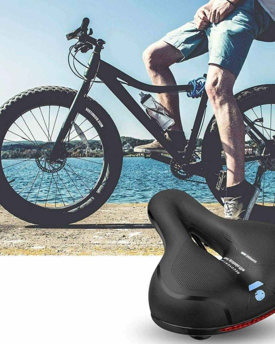 Wide Comfortable Cushioned Bike Seat