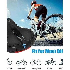 Wide Comfortable Cushioned Bike Seat