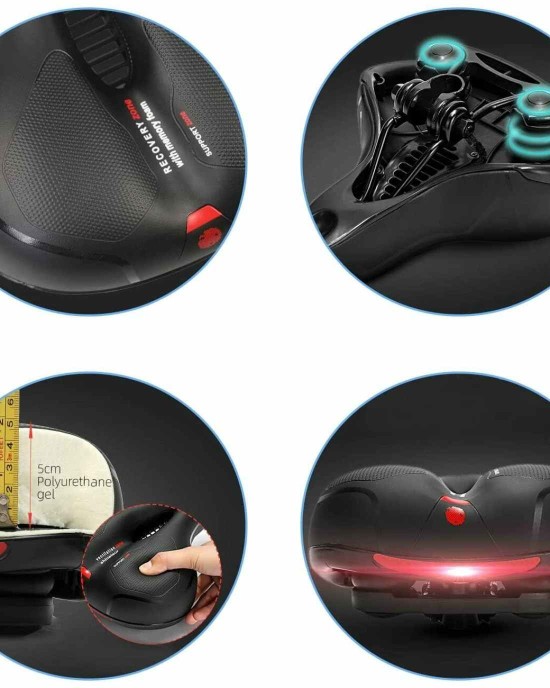 Wide Comfortable Cushioned Bike Seat