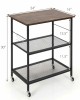 3 Tier Rolling Kitchen Cart & Microwave Stand