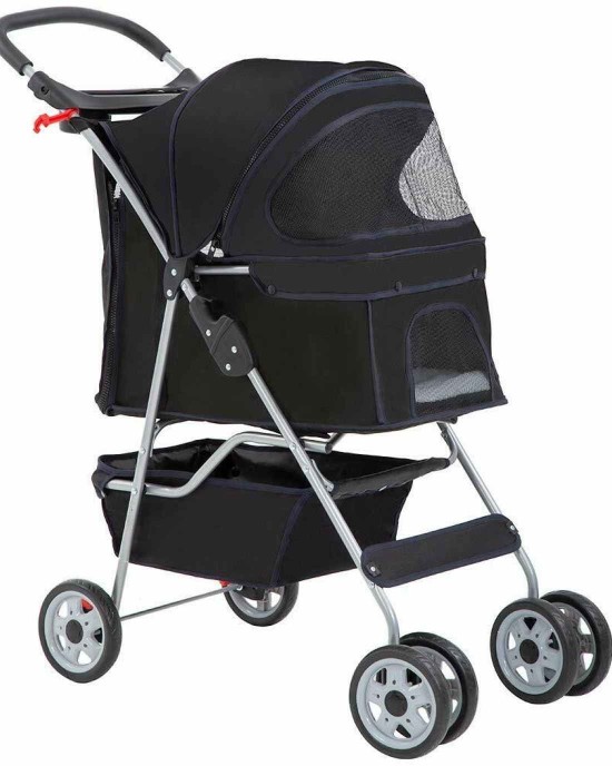 Folding Pet Dog & Cat Stroller