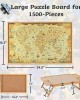 Wooden Puzzle Table with Folding Legs