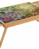 Wooden Puzzle Table with Folding Legs