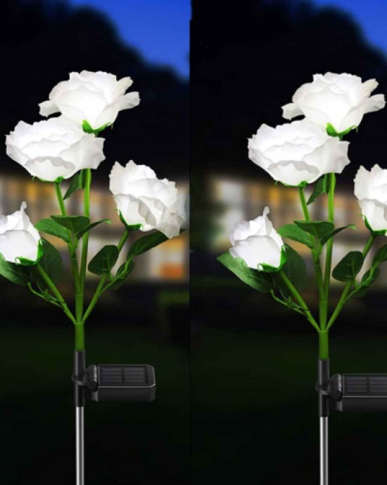 Beautiful Rose Solar Flower Garden Lights