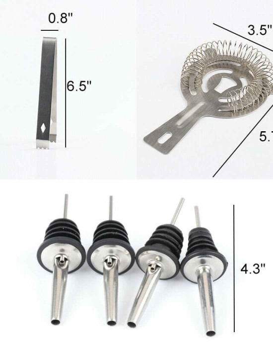 12pc Bartender Cocktail Shaker Set