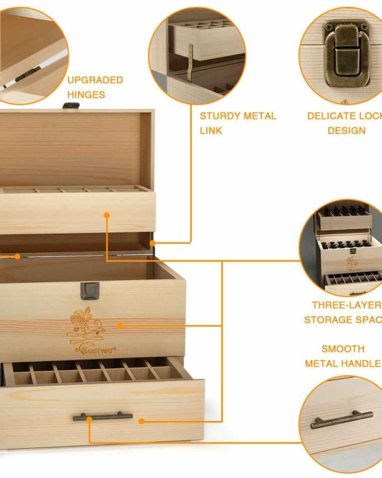 3 Tier Essential Oil Storage Organizer Box