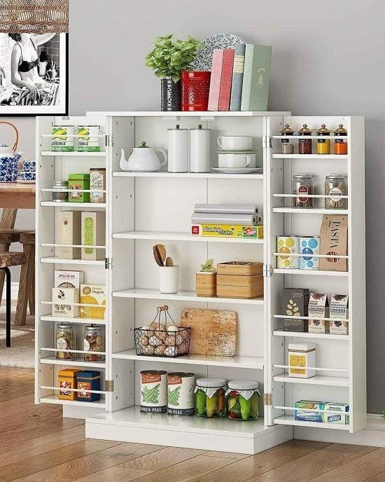 Freestanding Kitchen Pantry Storage Cabinet