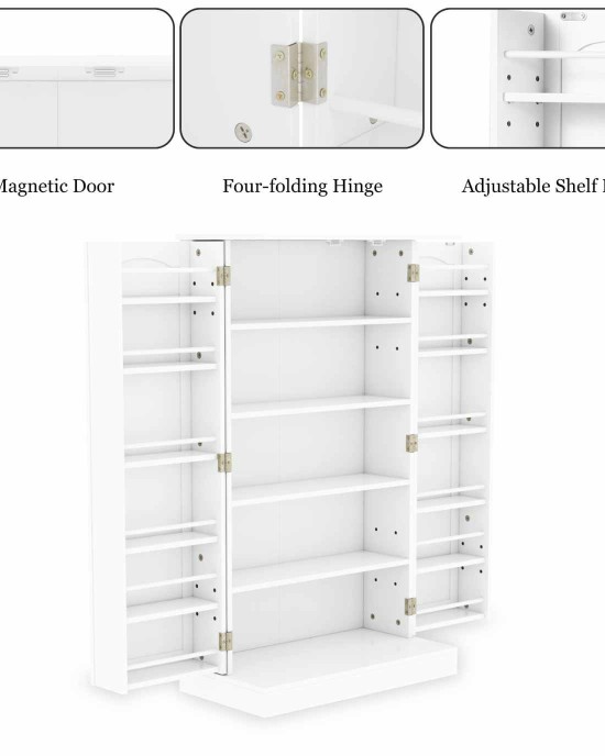 Freestanding Kitchen Pantry Storage Cabinet