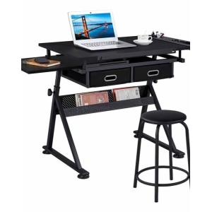 Adjustable Craft & Drawing Table With Storage